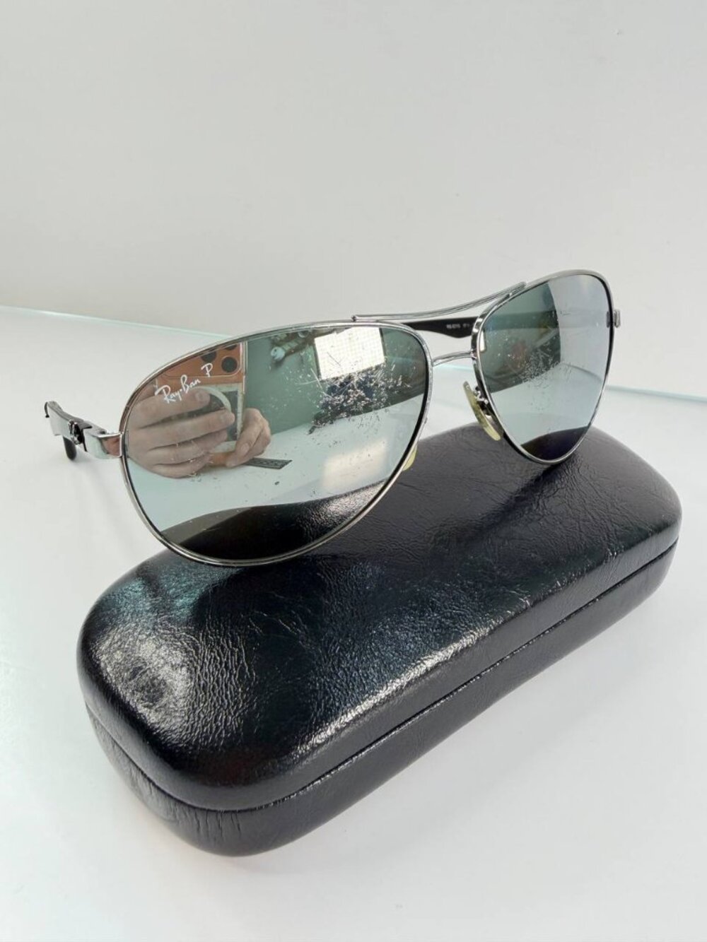 Ray-Ban RB8313 Carbon Fiber Polarized Aviator Sunglasses